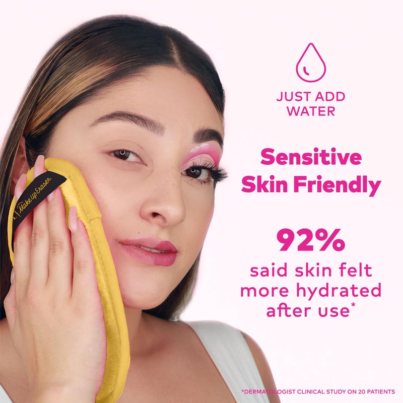 Makeup Eraser The Original MakeUp Eraser Mini PRO, Erase All Makeup With Just Water, Including Waterproof Mascara, Eyeliner, Foundation, Lipstick, Sunscreen and More! Chic Harry Potter Hufflepuff, 1ct. - Image 3